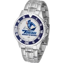 San Diego Toreros USD Mens Steel Bandwrist Watch