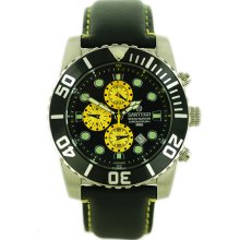 Sartego Men's Ocean Master Diver Chronograph Black Dial Strap SPC53-L