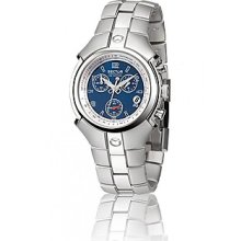 Sector 195 Series Ladies Watch Analogue Quartz Chronograph With Date, Blue Dial And Aluminium Bracelet - R3273695535