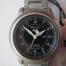 Seiko 5 Lady's Watch Automatic 21 Jewels Stainless S Original Japan