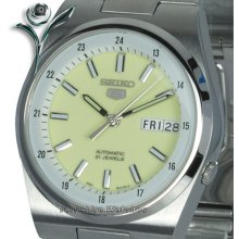 Seiko 5 Lumibrite Dial Stainless Steel Auto Snkh97j1