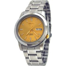 Seiko 5 #SNKK13 Men's Gold Dial Self Winding Automatic