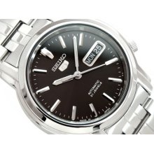 Seiko 5 Snkk71 / Snkk71k1 Men's Stainless Steel Automatic Black Dial Watch 30m