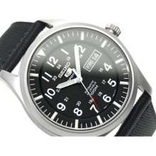 Seiko 5 Sports 23 Jewel Automatic Black Nylon Military 100m Snzg15k1