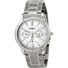 Seiko Gmt Silver Dial Stainless Steel Ladies Watch Sky717