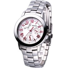 Seiko Ladies Criteria Red Markers Hands Watch White Spa795p1