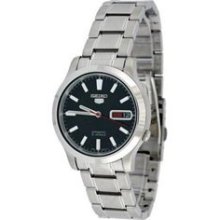 Seiko Men Seiko 5 Automatic Black Dial Stainless Steel Snk795