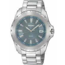 Seiko Men Stainless-steel Case Blue Dial Watch Sgee71