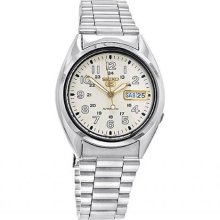 Seiko Men's 5 Automatic SNX803K Silver Stainless-Steel Automatic ...