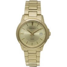 Seiko Men's Ion Plated Gold Tone Quartz Watch