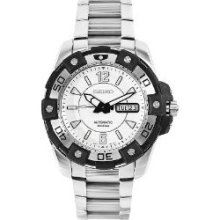 Seiko Men's Skz269 Superior Stainless Steel White Dial Watch