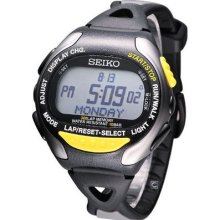 Seiko Prospex Super Runners Digital Watch Black Grey Yellow Stp009p1 Limited