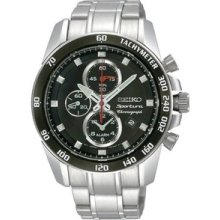 Seiko Sportura Alarm Chronograph Mens Watch SNAE69