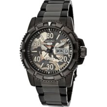 Seiko Watch Srp225k1 Men's Seiko 5 Sports Automatic Gray Camouflage Dial Black