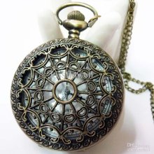 Sell L Size Spiderweb Design Pocket Watch Necklace With Sweater Neck