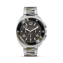 Silver And Zebra Chronograph Ladies Watch