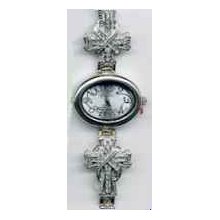 Silver Cross Toggle Band Watch
