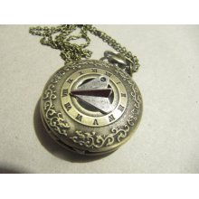 silver Paper Airplane oman grain Pocket Watch necklace in retro style sweater chain necklace pendant fashion
