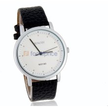 SINOBI Stylish PU Leather Wrist Watch (White)