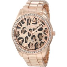 Special Edition Xoxo Women's Rose Gold-tone Leopard Dial Bracelet Watch Sku5638