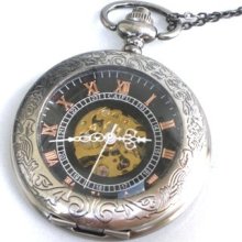Steampunk - Mysterious SHERLOCK HOLMES - Pocket Watch - Mechanical - Large - Necklace - Neo Victorian - By GlazedBlackCherry