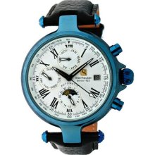 Steinhausen Mens Three Eyes Automatic Blue Case With White Dial