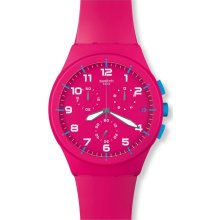 Swatch Pink Frame Chronograph Ladies Watch Susr401