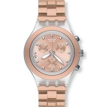 Swatch Svck4047ag Ladies Watch Full Blooded Caramel Chronograph