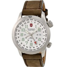 Swiss Army Victorinox Air Boss Mach 5 World Timer Gmt Automatic Steel Mens Strap Watch Date 24833