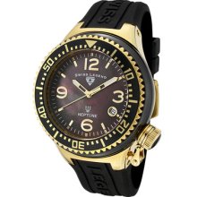 Swiss Legend Neptune Ceramic (44 Mm) Black Mother Of Pearl Dial Gold T