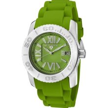 SWISS LEGEND Watches Women's Commander Green Textured Dial Green Silic