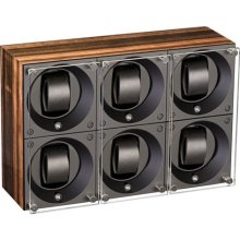 SwissKubiK 6 Automatic Wooden Watch Winder ...