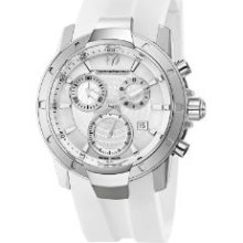 Technomarine 610003 610003 Ladies White Rubber Stainless Steel Case Date Watch