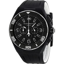 Technomarine Cruise Night Vision Ii Chronograph Black Dial Black Pvd Mens Watch