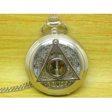 The Deathly Hallows Harry Porter Pocket Watch Necklace Pendant antique fashion jewelry Girl Gift