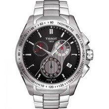 Tissot Veloci-T Chronograph Bracelet Black Dial Men's Watch