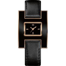 Tommy Hilfiger Black Calf Leather Ladies Watch 1781154