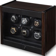 Top Quality Orbita Avanti 6 Watch Winder Box W/5 Yr Lithium Battery