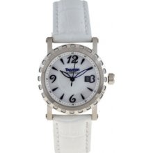 Triumph Ladies Leather Strap All White Watch Â£135