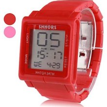 Unisex Plastic Digital LED Wrist Watch (Assorted Colors)