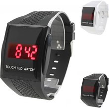 Unisex Touch Screen Rubber Digital LED Wrist Watch (Assorted Colors)