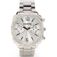 Unlisted By Kenneth Cole Ul4006 Silver Crystal Watch