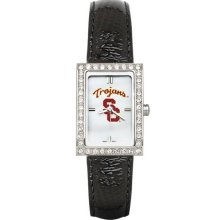 USC Women's Black Leather Strap Allure Watch