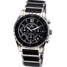 Viceroy Ceramic Chronograph Watch with Date in Black & Silver -