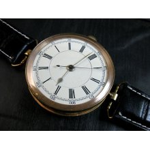 Vintage And Rare Centre Seconds Chronograph Doctor Porcelan Dial Wristwatch
