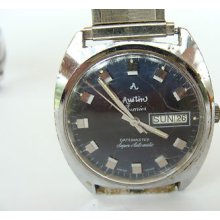 Vintage Austin Premier Datemaster Super Automatic Wristwatch Day Date