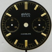Vintage Bwc Chronograph Watch Dial Valjoux 7733 Men's
