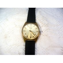 Vintage mechanical Poljot gold plated mens watch from ussr