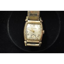 Vintage Mens Bulova Wristwatch Caliber 10 Bt From 1953 Running!!!
