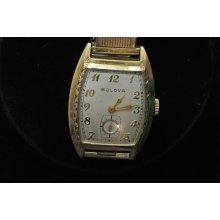 Vintage Mens Bulova Wristwatch Caliber 10 Ak Running!!